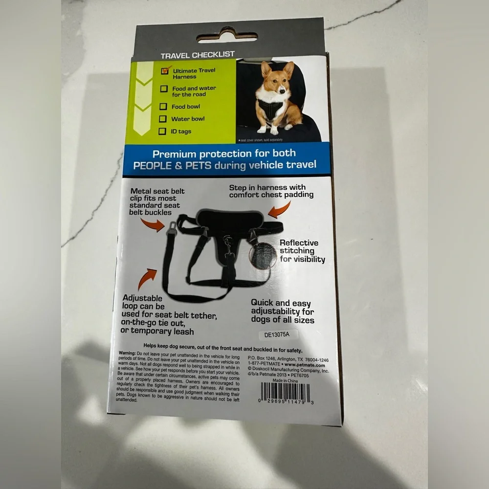 Petmate 11479 The Ultimate Travel Harness for Pets, X-Large, Black